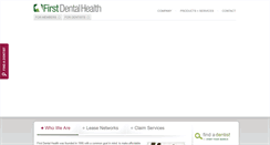 Desktop Screenshot of firstdentalhealth.com